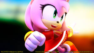 Amy Rose 3d Art Wallpaper