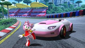 Amy Rose Pink Cabriolet Wallpaper