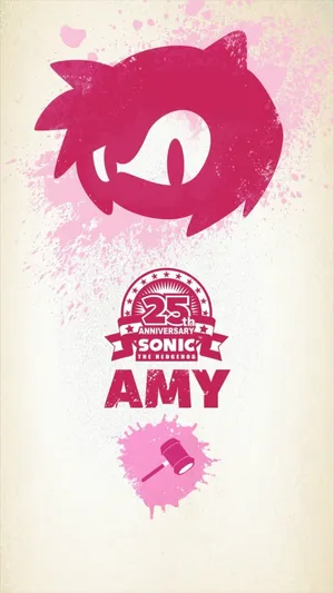 Amy Rose Pink Silhouette Wallpaper
