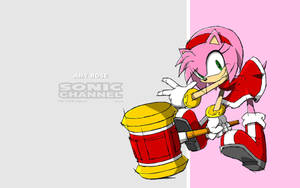 Amy Rose Sketch Art Wallpaper