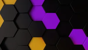 An Abstract Pattern Of Hexagons In A Colorful Fourk Wallpaper Wallpaper