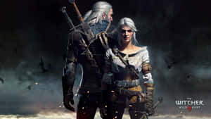 An Action-packed Scene From The Witcher Wallpaper