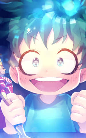 An Adorable Baby Deku With Hopeful Smiles Wallpaper