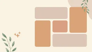 An Adorable Earth-tone Desktop Organizer Brightening Up The Workspace Wallpaper