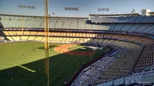 An Aerial View Of Dodger Stadium In Los Angeles, California Wallpaper