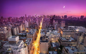 An Aerial View Of The Bustling Streets Of New York City Wallpaper