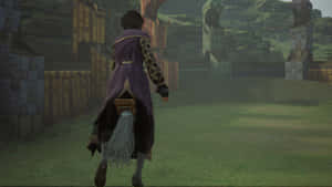 An Aerial View Of The Iconic Hogwarts Quidditch Pitch. Wallpaper