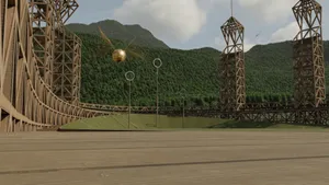 An Aerial View Of The Iconic Hogwarts Quidditch Pitch Wallpaper