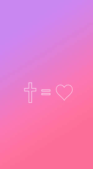 An Aesthetic Pink-hued Display Of Faith Wallpaper