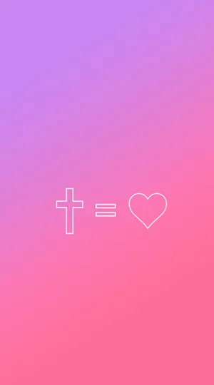 An Aesthetic Pink-hued Display Of Faith Wallpaper