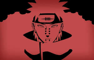 An Akatsuki Ninja Stands Ready In The Shadows. Wallpaper