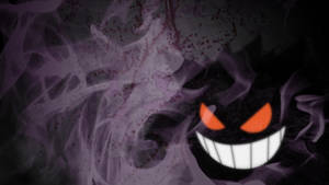 An Alluring Ghostly Sight - Smoky Gengar Artwork Wallpaper