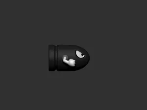 An Animation Of Bullet Bill, The Iconic Enemy From The Super Mario Series. Wallpaper