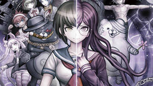 An Array Of Colorful, Eccentric Characters Await In The World Of Danganronpa Wallpaper