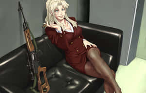 An Artist Playing Balalaika Wallpaper