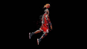 An Artistic Tribute To Legendary Basketball Player Michael Jordan Wallpaper