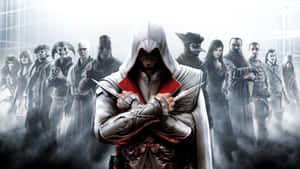 An Assembly Of Iconic Assassin's Creed Characters Wallpaper