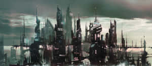 An Awe-inspiring, Futuristic City Skyline Wallpaper