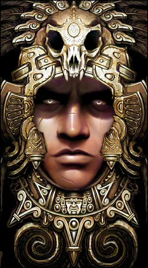 An Aztec Warrior Readying Their Spear For Battle Wallpaper