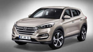 An Elegant Hyundai Tucson On The Road Wallpaper