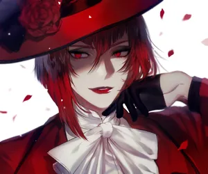 An Elegant Portrait Of Madam Red In Vibrant Attire Wallpaper