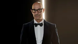 An Engaging Portrait Of Hollywood Star Stanley Tucci. Wallpaper