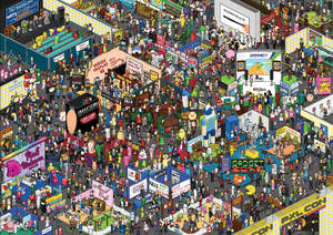 An Enthralling Cityscape Search With Waldo Wallpaper