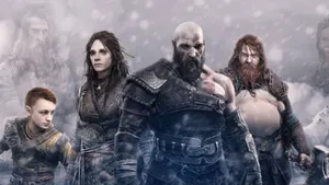 An Epic Clash Of God Of War Characters Wallpaper