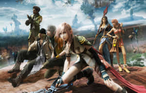 An Epic Gathering Of Iconic Final Fantasy Characters Wallpaper