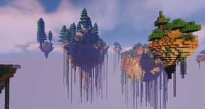 An Epic Minecraft Skyblock Adventure Wallpaper