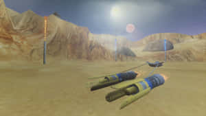 An Epic Podrace On The Planet Tatooine