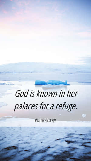 An Icey Sea Girly Bible Verse Wallpaper