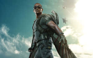 An Iconic Hero Takes Flight: Falcon From Marvel Wallpaper