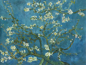 An Iconic Painting Of Almond Blossoms By Vincent Van Gogh Wallpaper