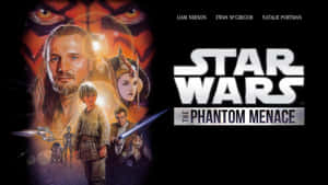 An Iconic Scene From The Epic Star Wars Film 'the Phantom Menace' Wallpaper