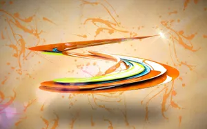 An Icy Orange Abstract Art Piece Wallpaper