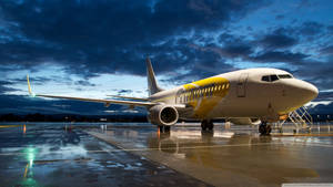 An Idyllic Evening Flight Through The Clouds Wallpaper