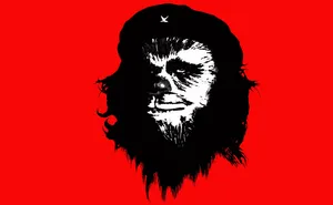 An Illustrated Brown And White Wookiee Wallpaper