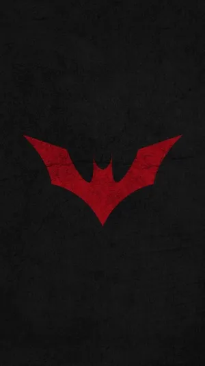 An Imposing Red Batman Beyond Logo Wallpaper