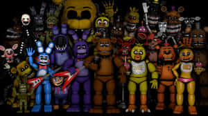 An Impressive Collection Of Animatronics Characters Displayed At A Workshop. Wallpaper