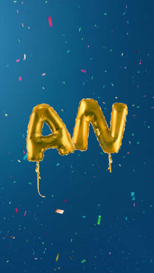 An In Gold Balloons Wallpaper