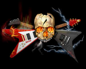 An Intense Rendition Of Heavy Metal Passion Wallpaper