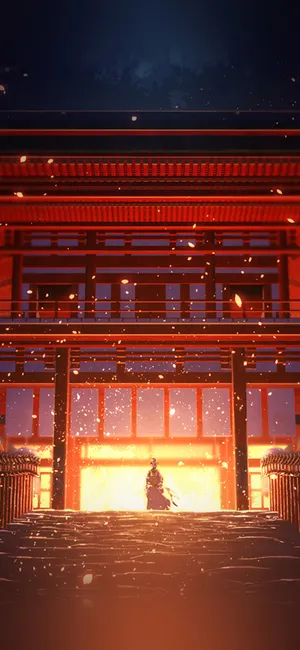 An Iphone 11 In Riptide Red With A Stylish Anime Theme Wallpaper