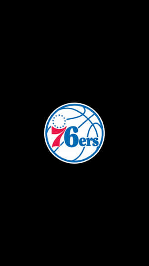 An Iphone Showing The Iconic Philadelphia 76ers Logo Wallpaper