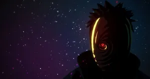An Uchiha Clan Member Wearing An Obito Mask Wallpaper