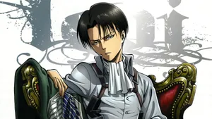 An Ultimate Protecting King - Levi Ackerman Wallpaper