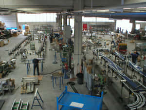 An Up Close View Of Manufacturing Components Wallpaper