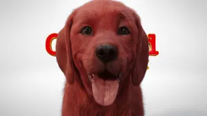 An Upbeat Moment With Clifford The Big Red Dog Wallpaper