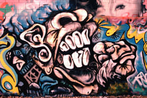 An Urban Artwork Of Hip Hop Graffiti Wallpaper