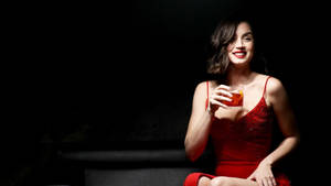 Ana De Armas Red Dress Wallpaper